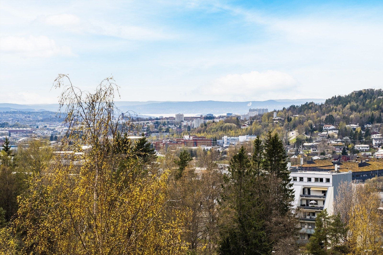 På klare dager kan man se helt til Oslofjorden. Galleribilde