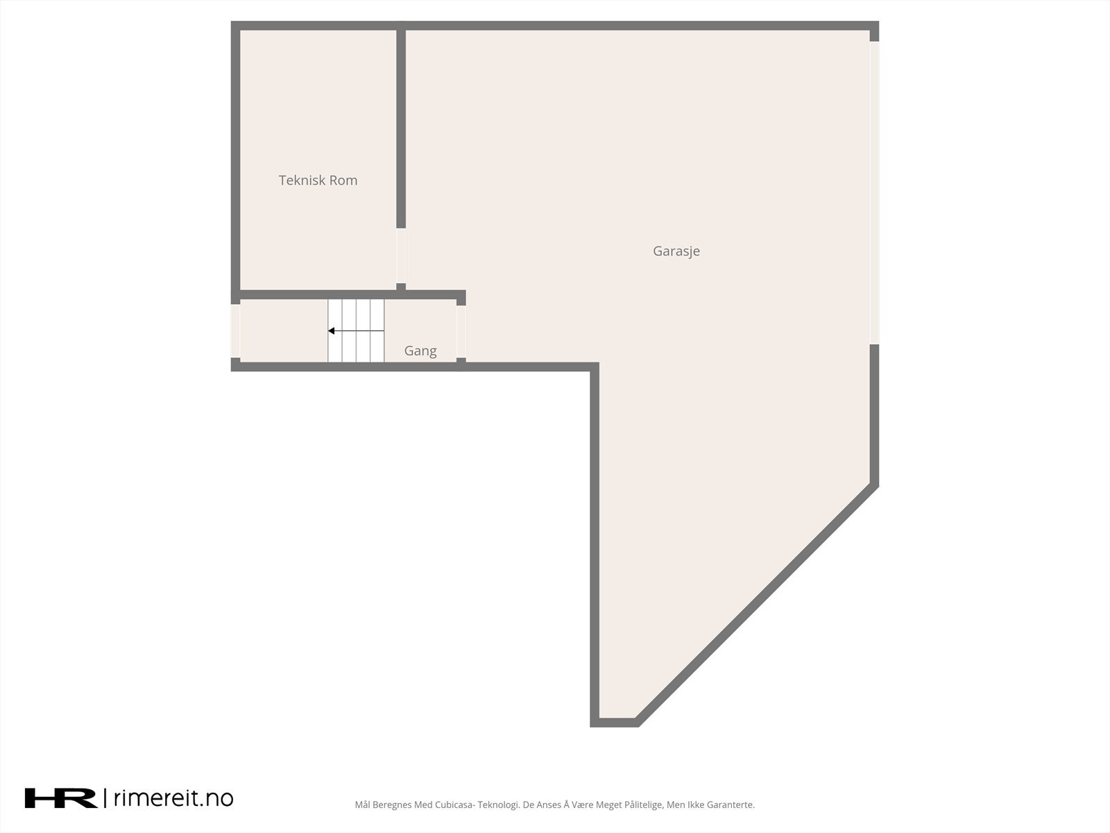 Tegning 1. plan, garasje og bod. Galleribilde