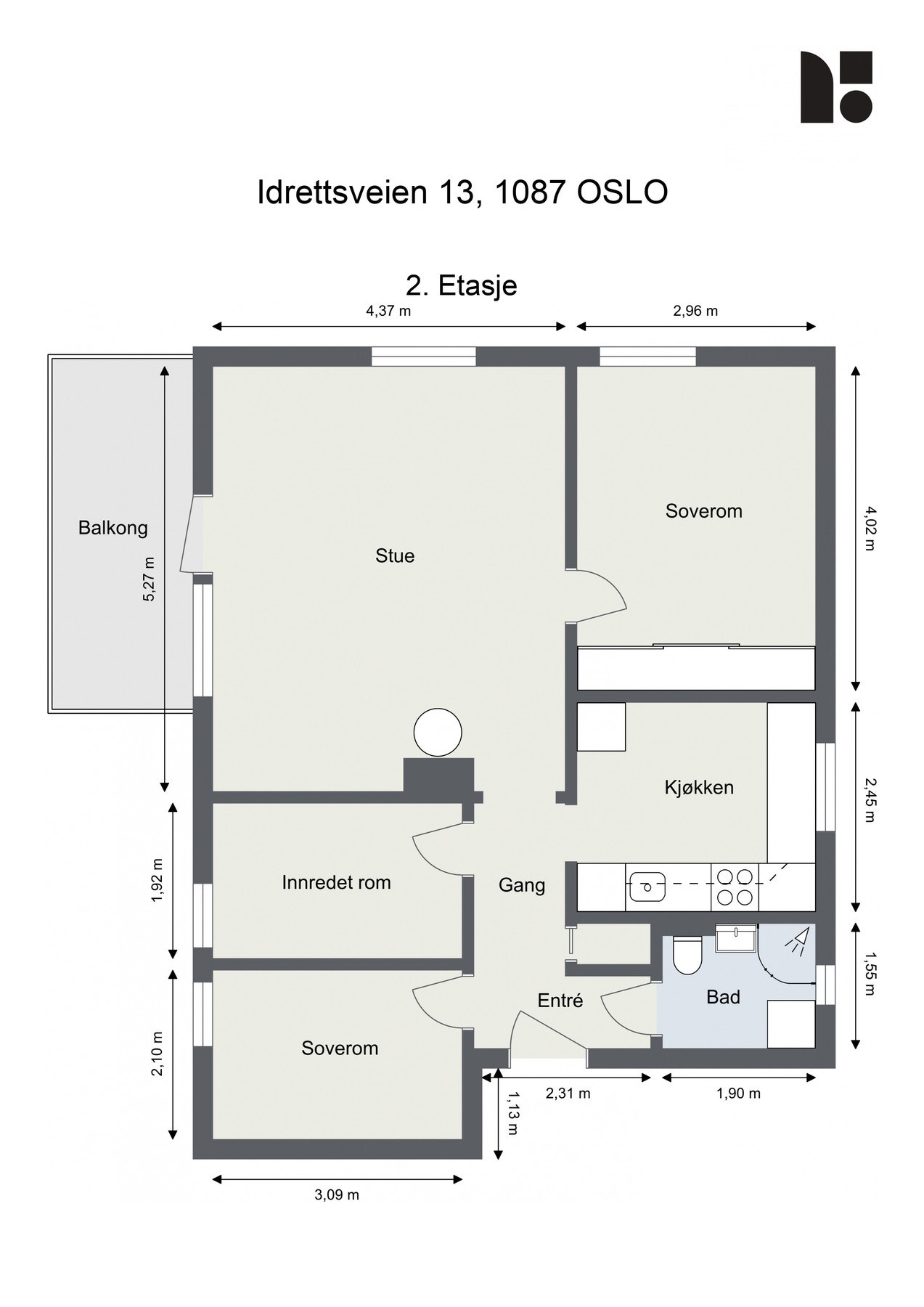 Plantegning - 2. etasje Galleribilde