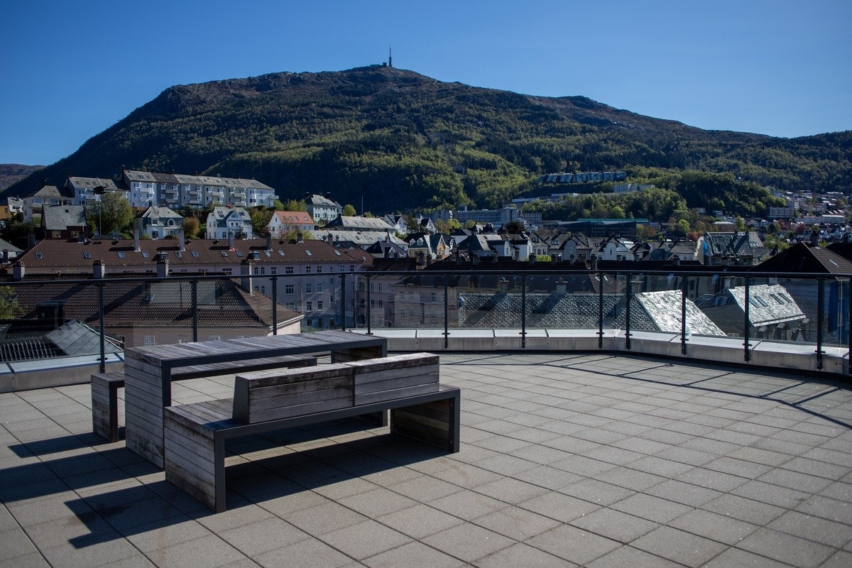 Det er tilgang til to felles takterrasser i sameiet Galleribilde