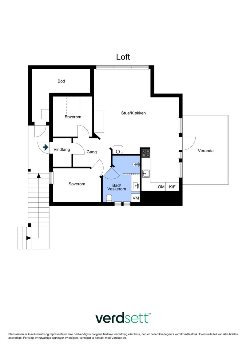 Plantegning loft Galleribilde