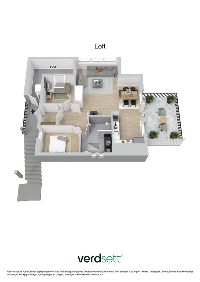 Plantegning loft Galleribilde