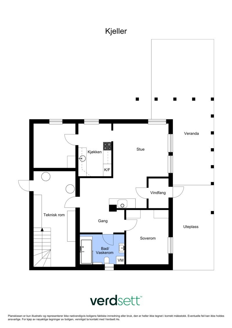 Plantegning kjeller Galleribilde