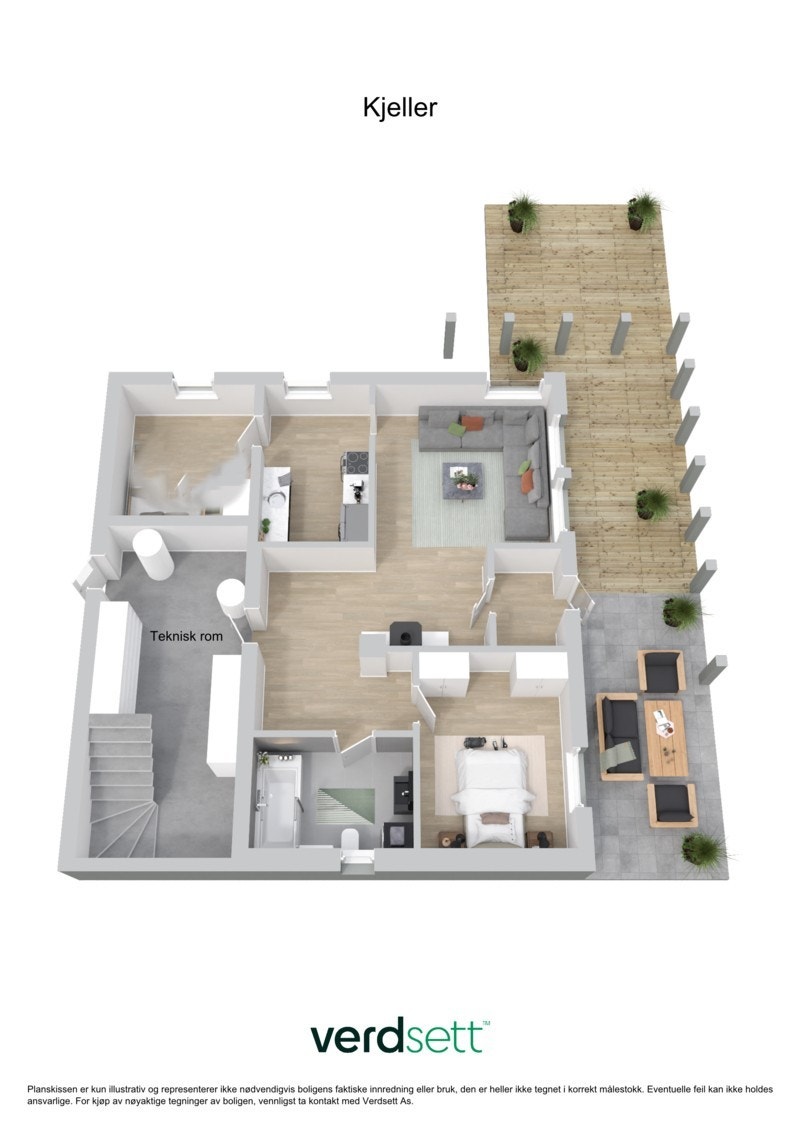 Plantegning kjeller Galleribilde