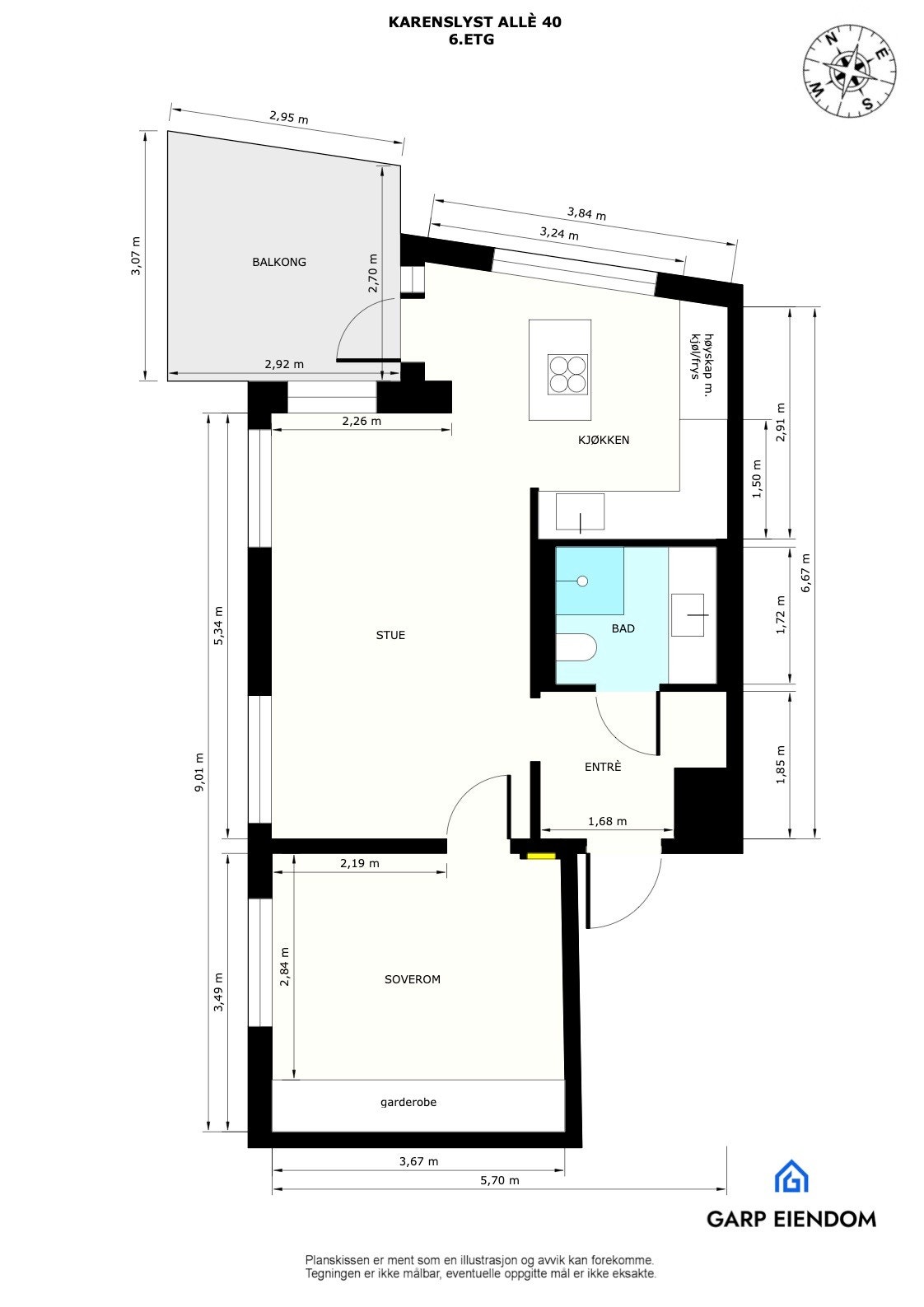 Plantegning 6.etasje Galleribilde