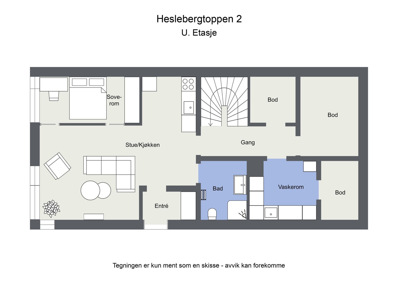 Planløsning 1. etg Galleribilde