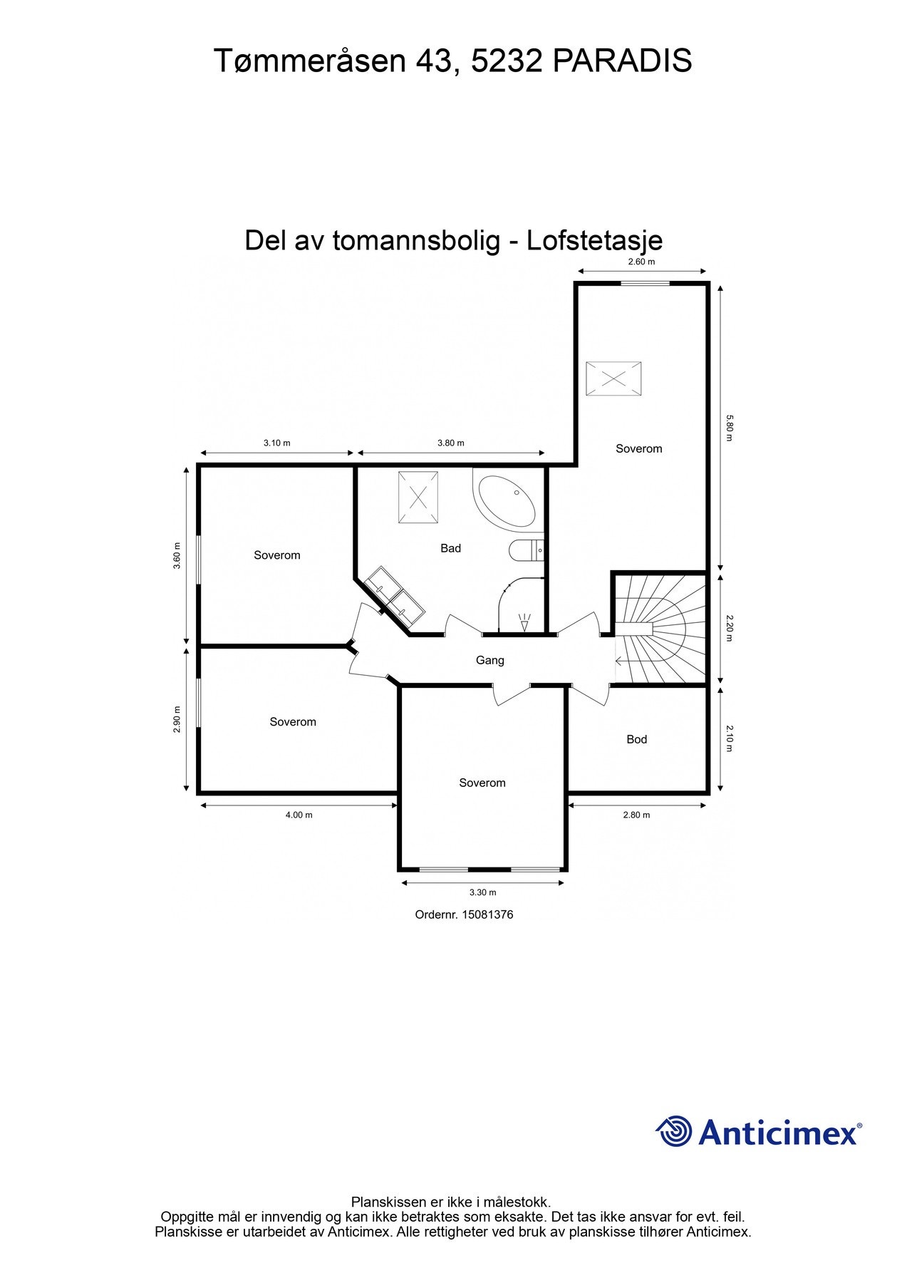 Planskisse - 2. etasje (det tas forbehold om feil/avvik). Galleribilde