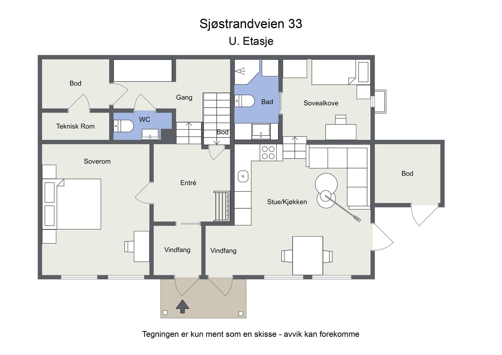 Plantegning U etg Galleribilde
