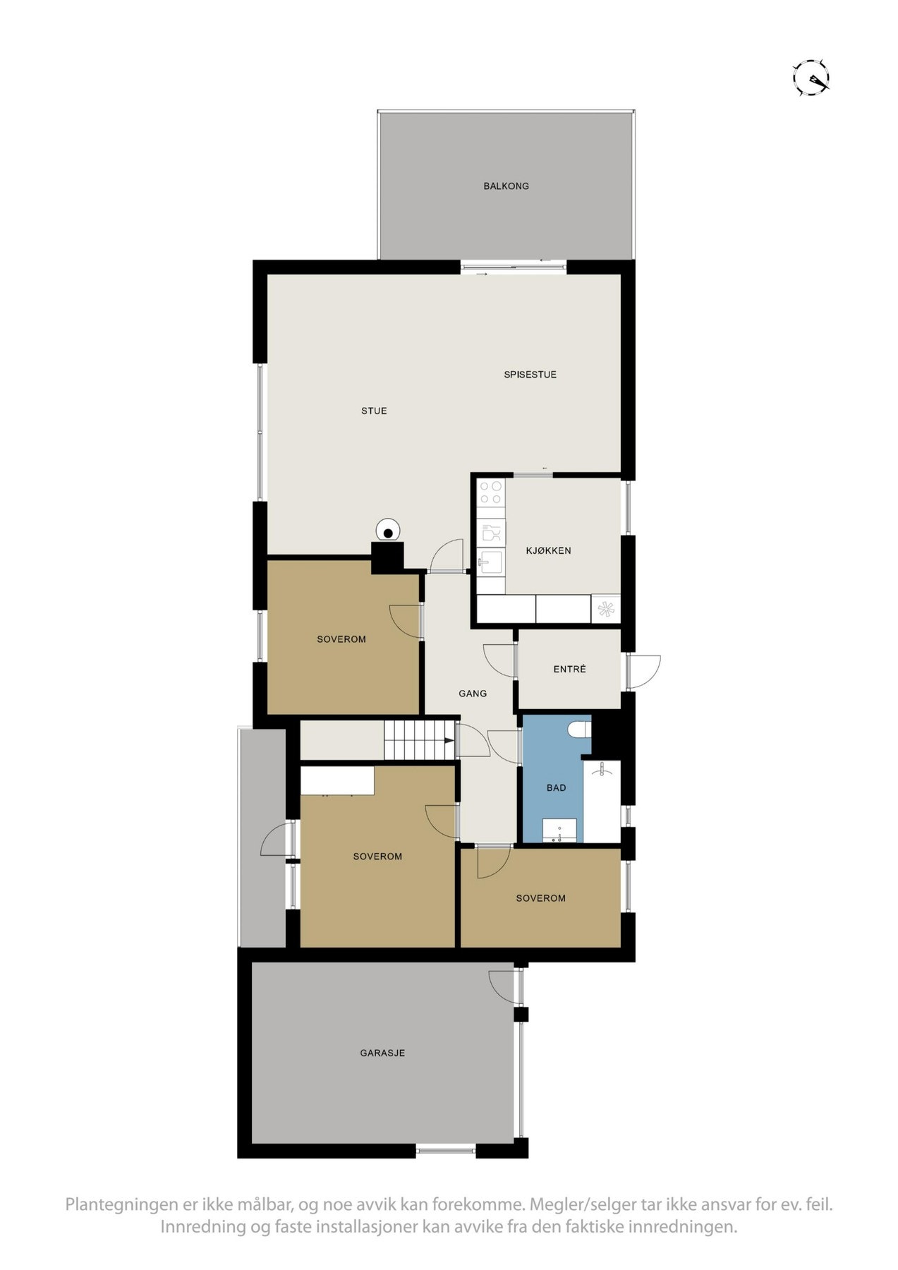Planskisse - Hovedetasje. Galleribilde