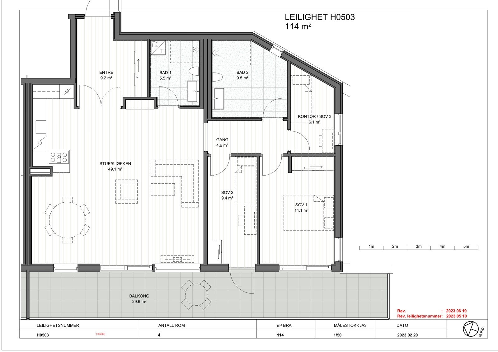 ARK_BLESSUM_TERRASSE_Leilighetsplaner 20 (002) Galleribilde