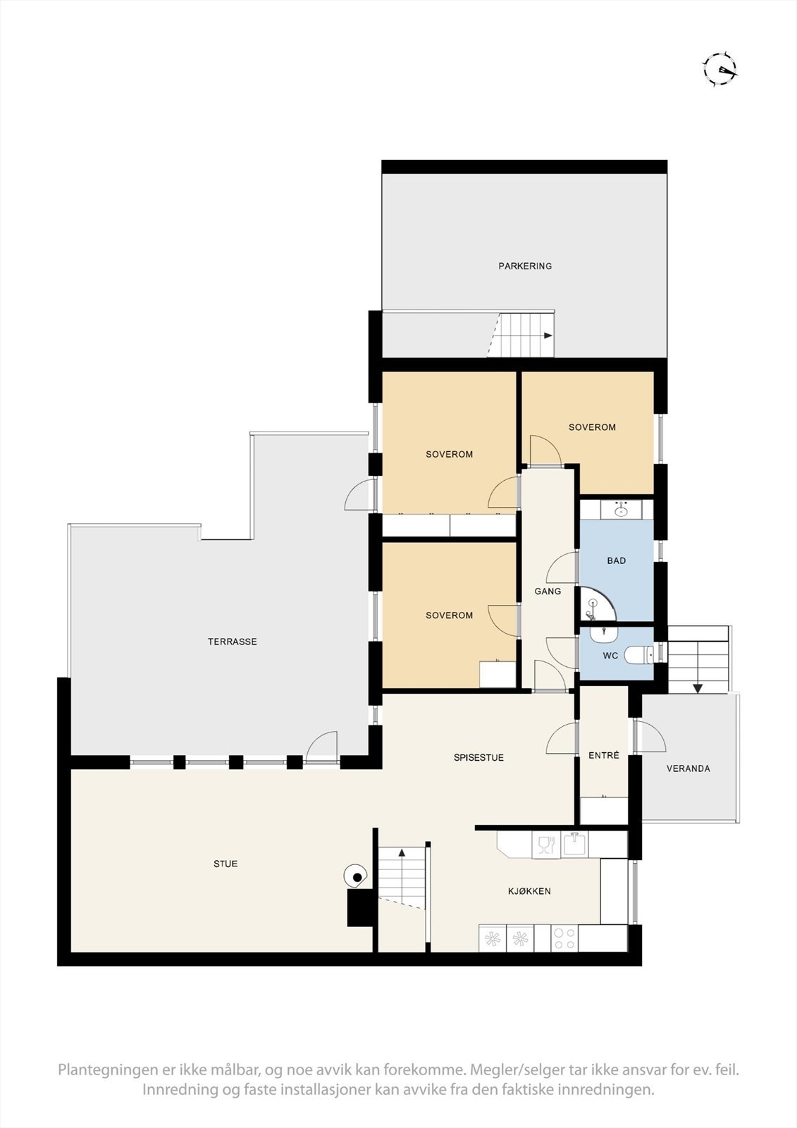 Plantegning hovedetasje Galleribilde
