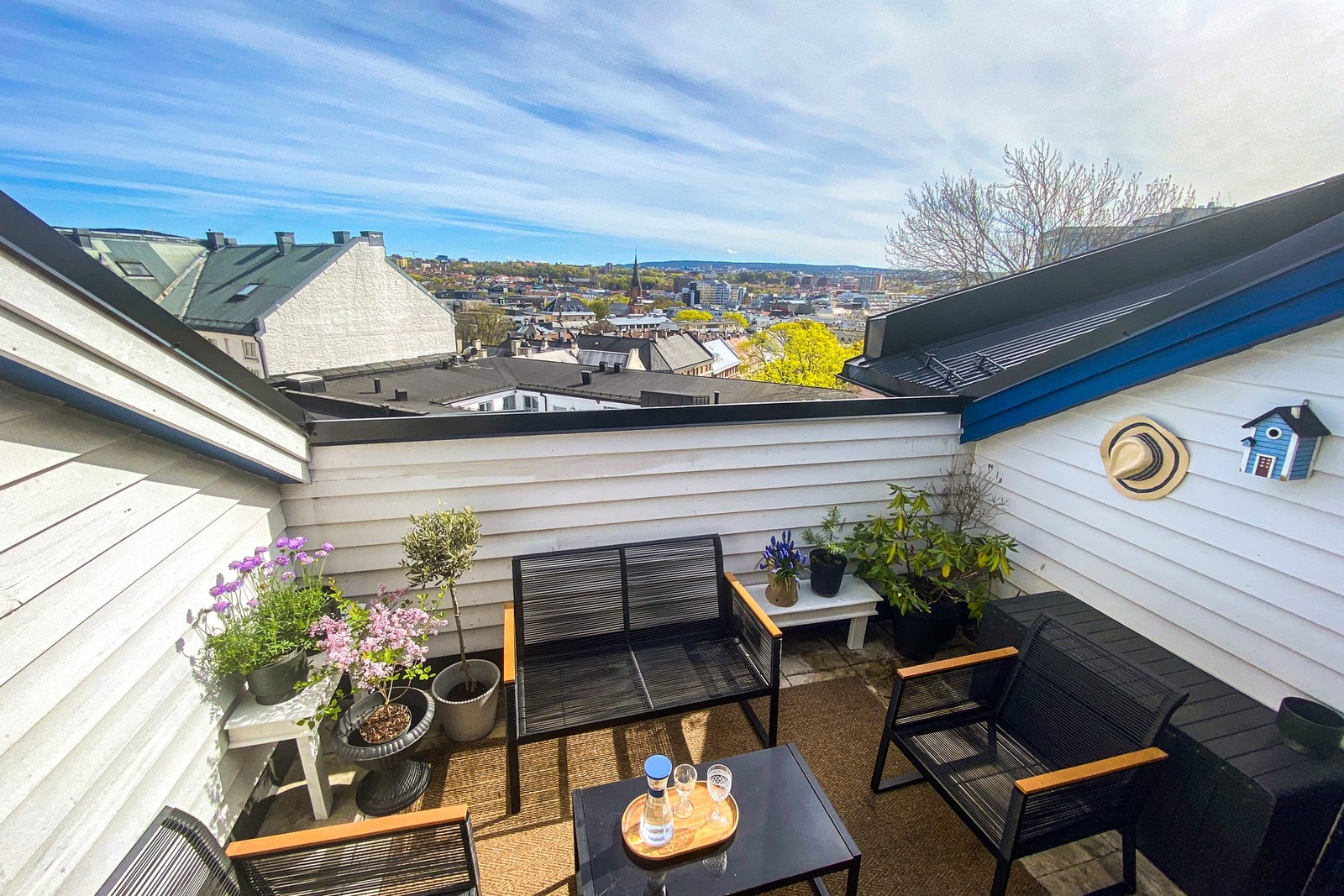 Hyggelig felles takterrasse Galleribilde