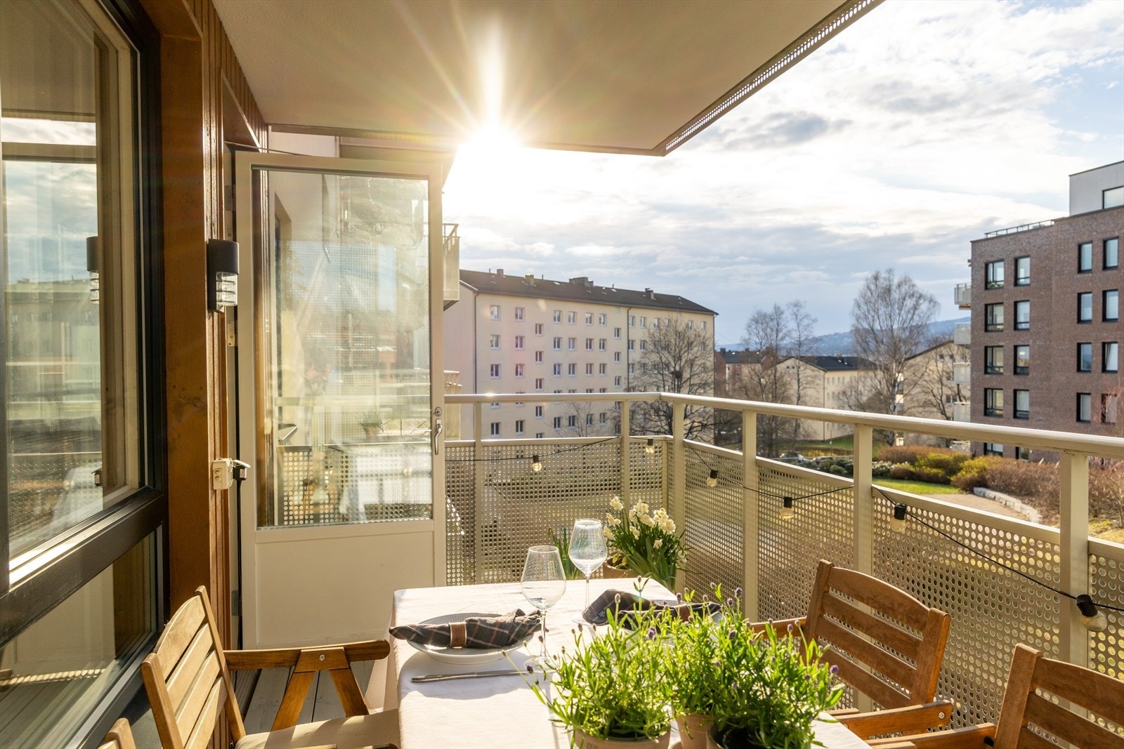 Denne balkongen er nordvestvendt (9 m²) med gode solforhold. Galleribilde