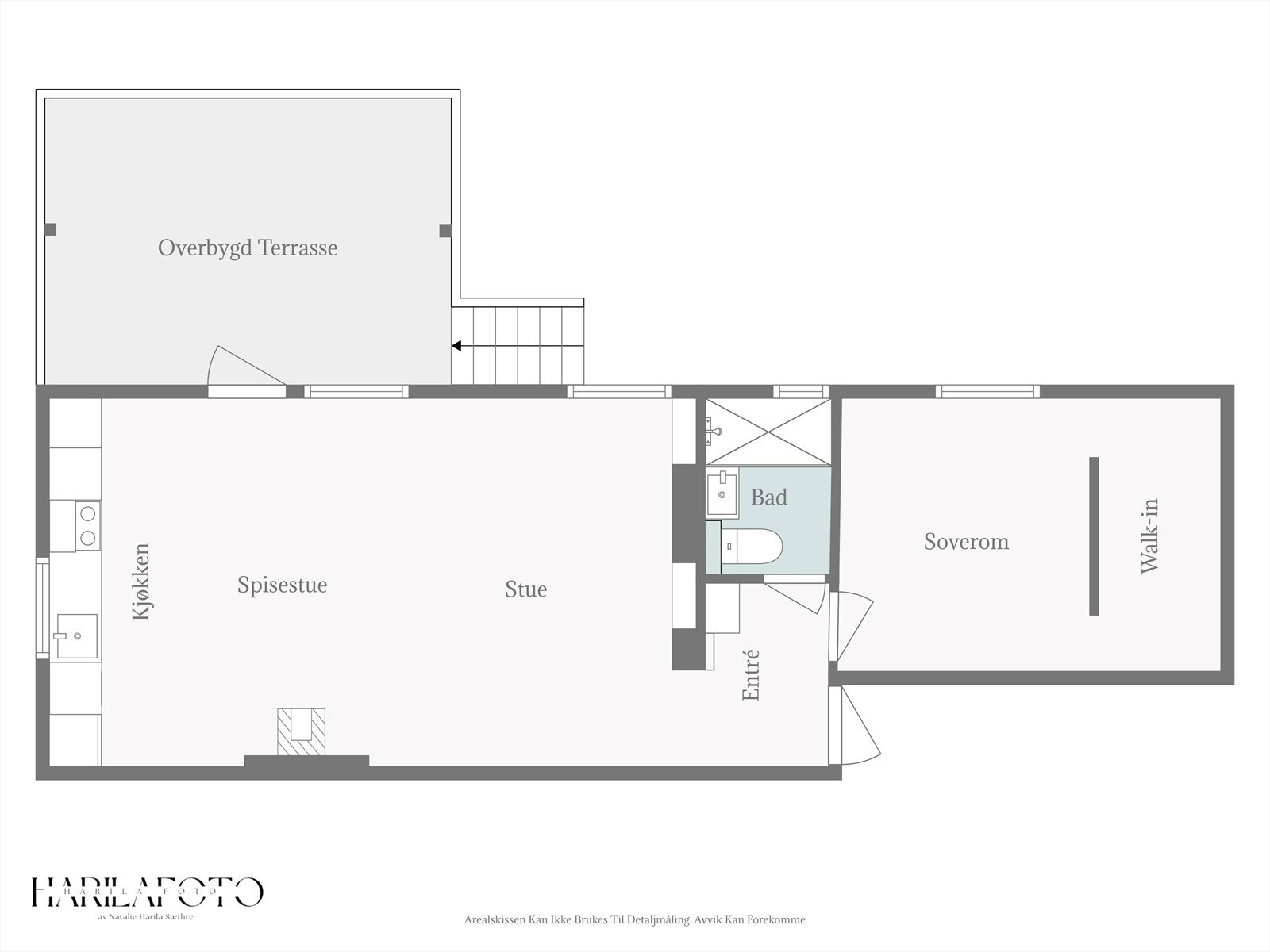 Dagens plantegning - 1 soverom Galleribilde