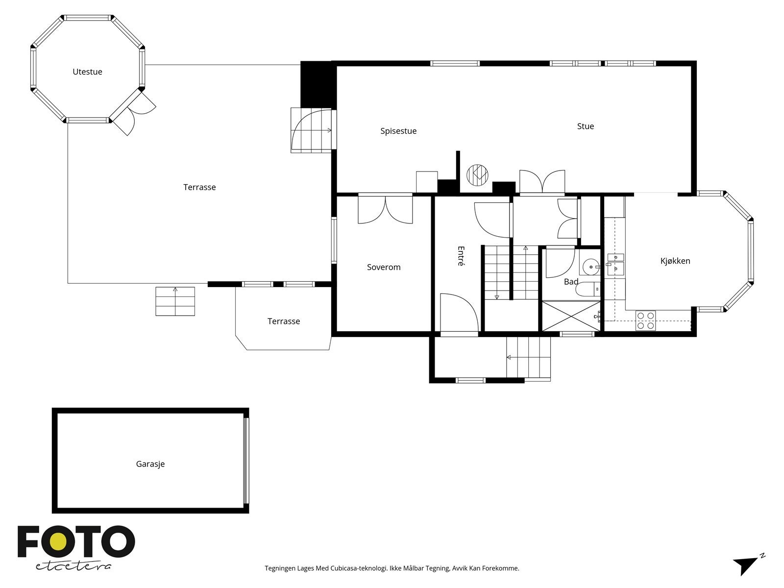 Plantegning 1 etg. Galleribilde