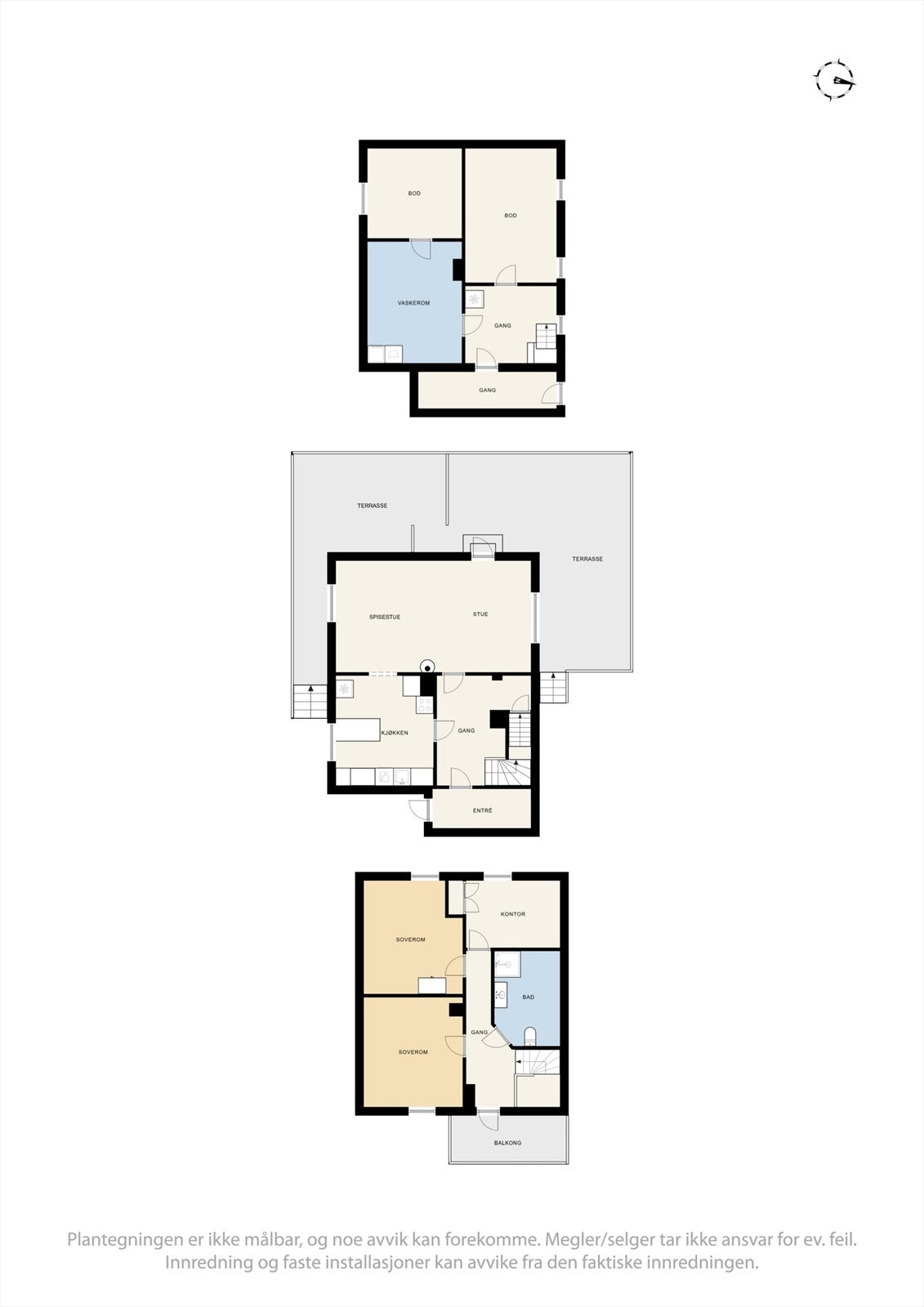 Boligen har en familievennlig planløsning med sosiale soner i første etasje, soveromsavdeling på loftet og rikelig med lagringsplass i kjelleren. Galleribilde
