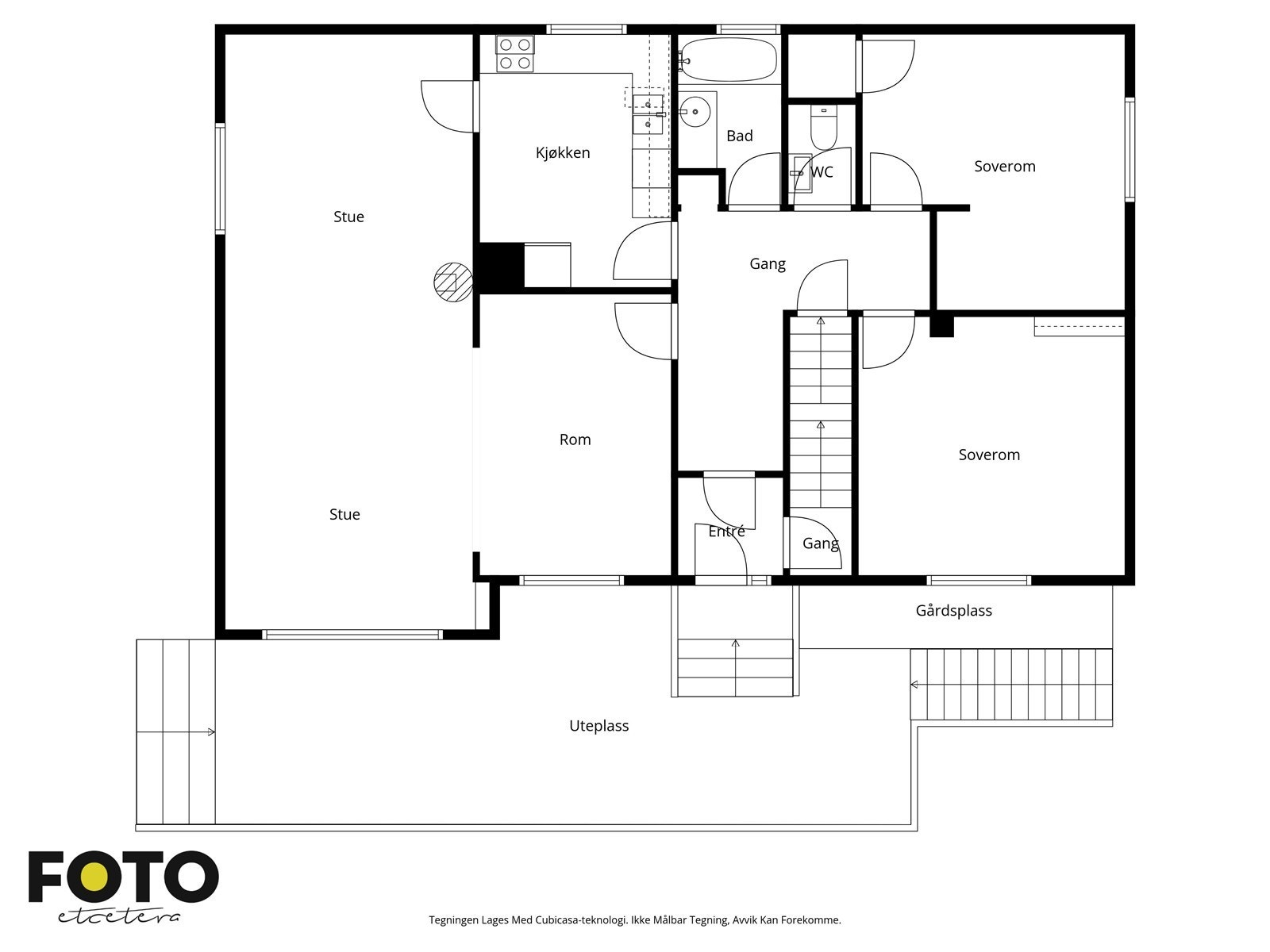 Illustrert planskisse, 1. etasje Galleribilde