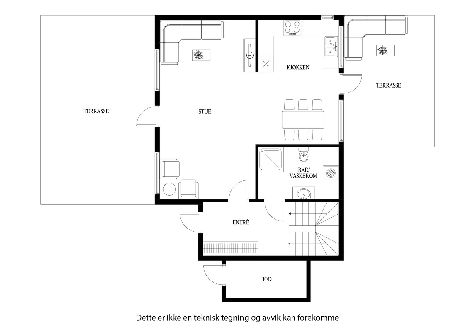 Planløsning hovedplan Galleribilde