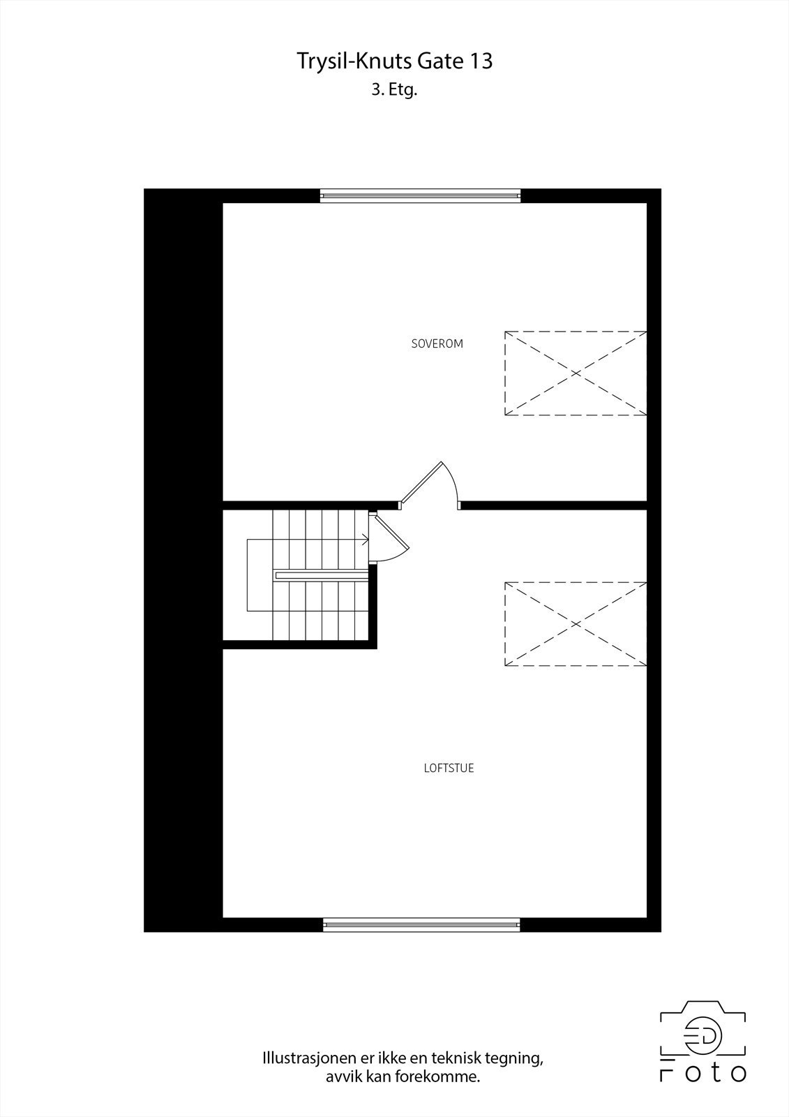 Planløsning 3. etasje Galleribilde