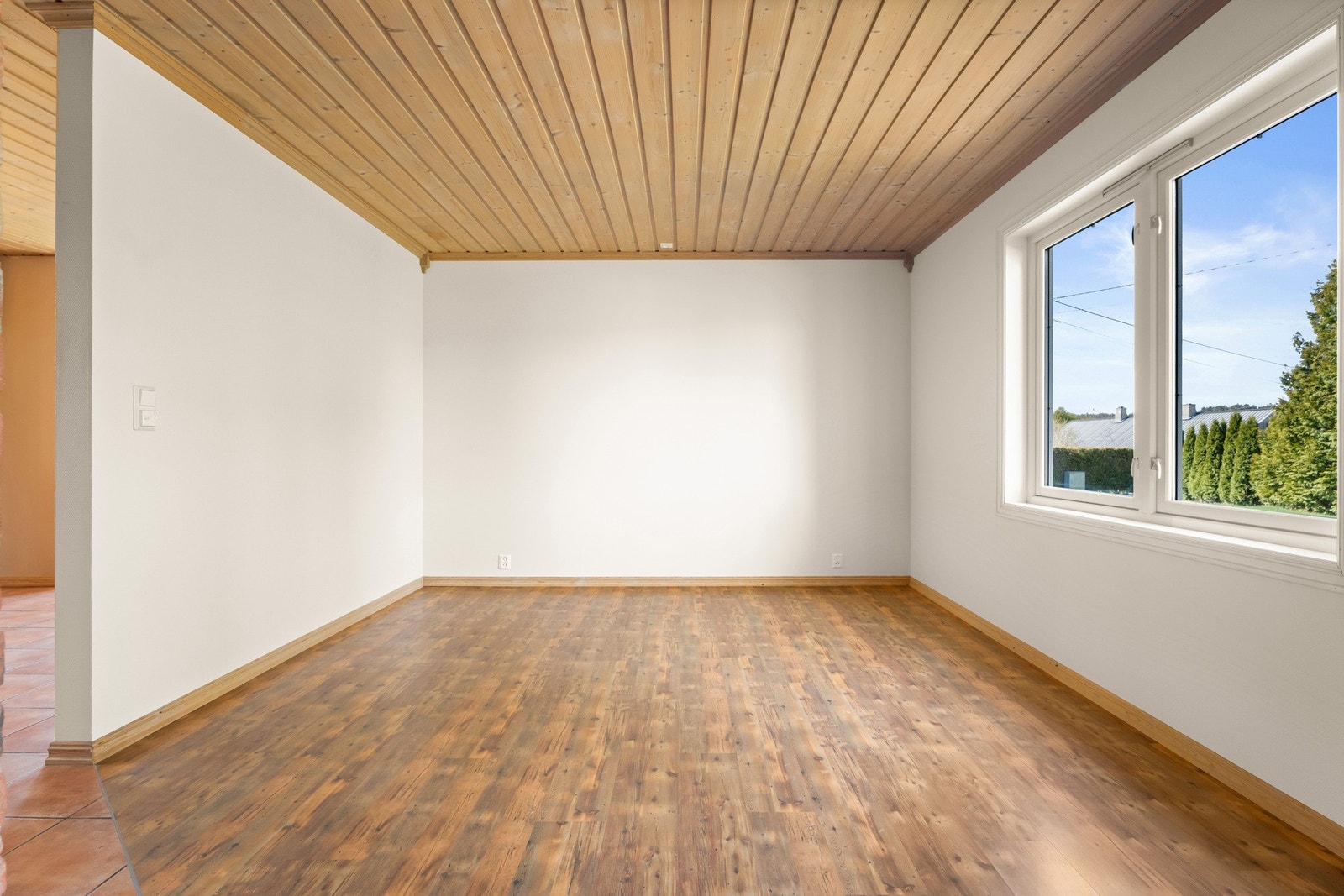 Her kan man ha stor spisebord eller tv-stue. Galleribilde