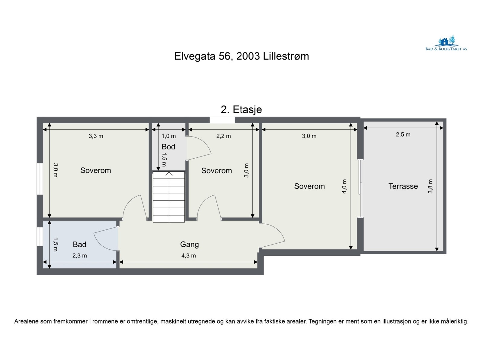 For en ekstra liten oversikt får du først se plantegningen over etasjen. Galleribilde