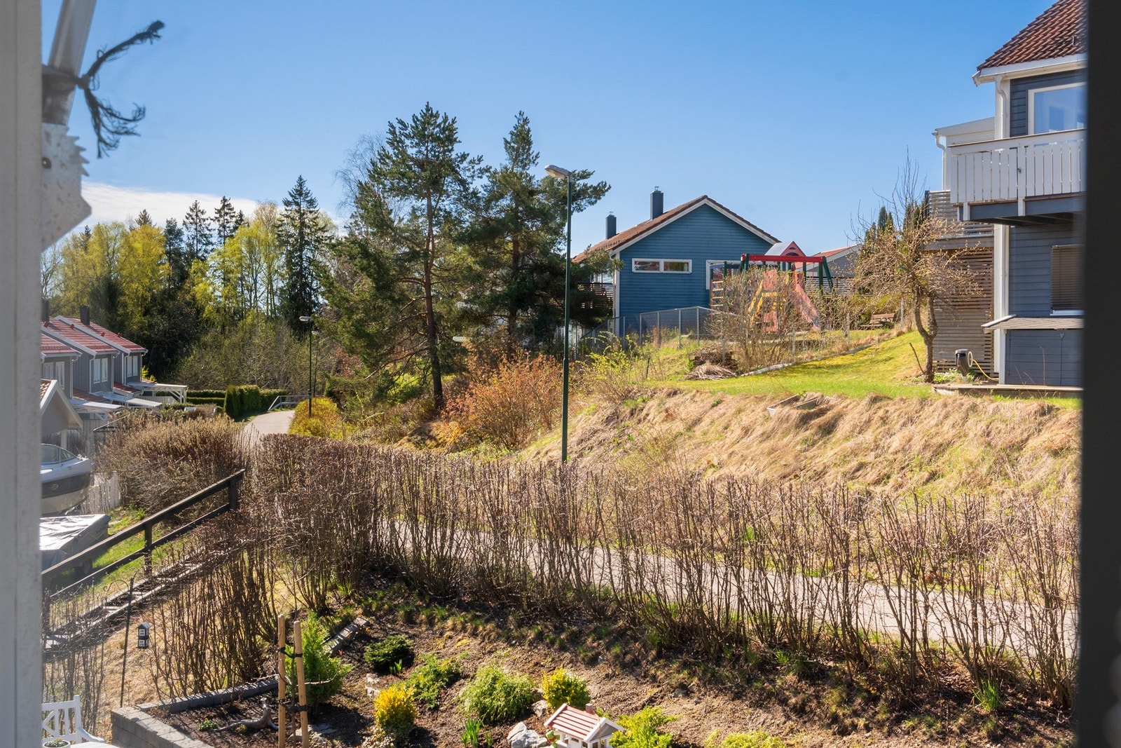 Hekk skjermer mot forbipasserende. Galleribilde
