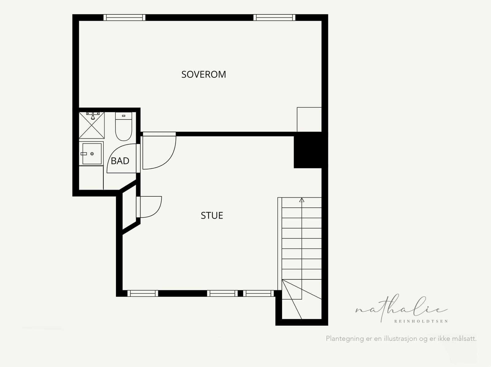 Planskisse loft. Galleribilde