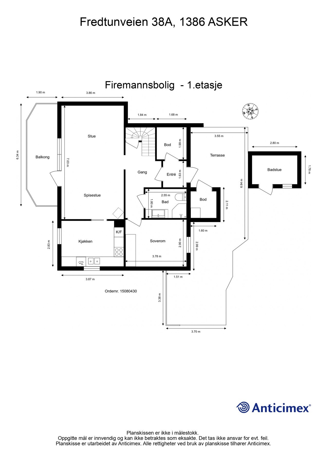 Vi tar først en titt på plantegningen for å orientere oss litt. Galleribilde