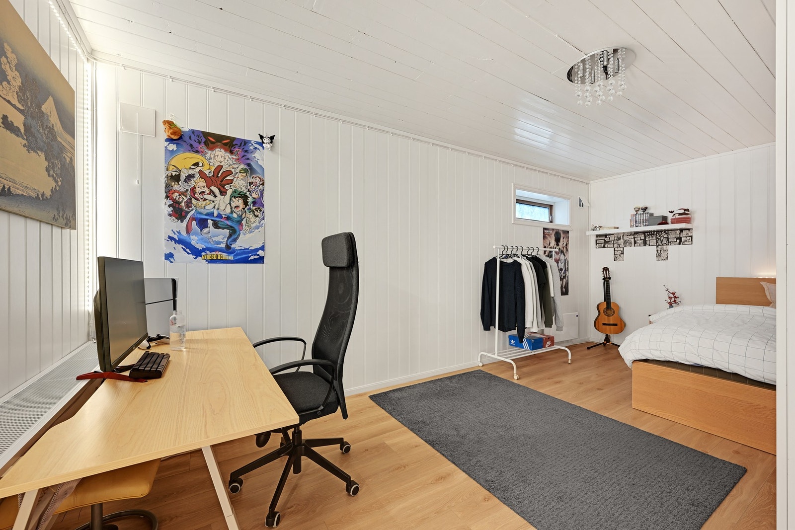 Disponibelt rom i underetasjen som i dag benyttes som soverom (ikke omsøkt fra tillegsdel) Galleribilde