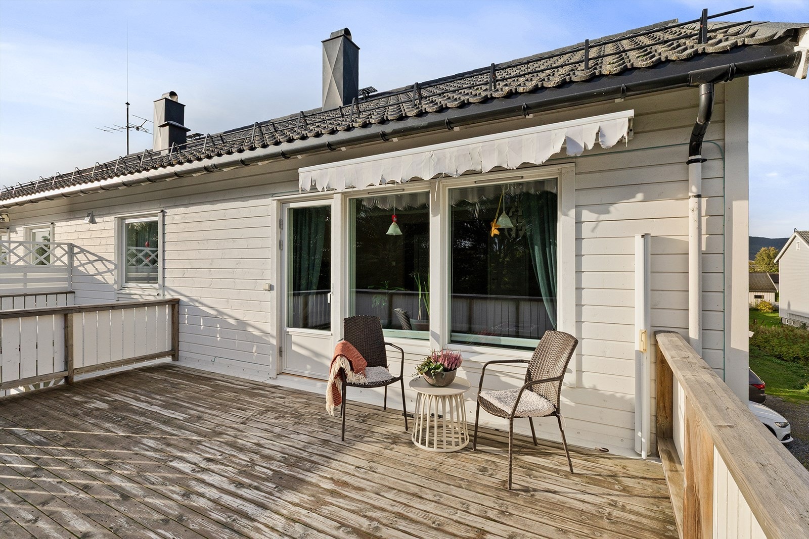 Balkongen er på 22 m2. Galleribilde