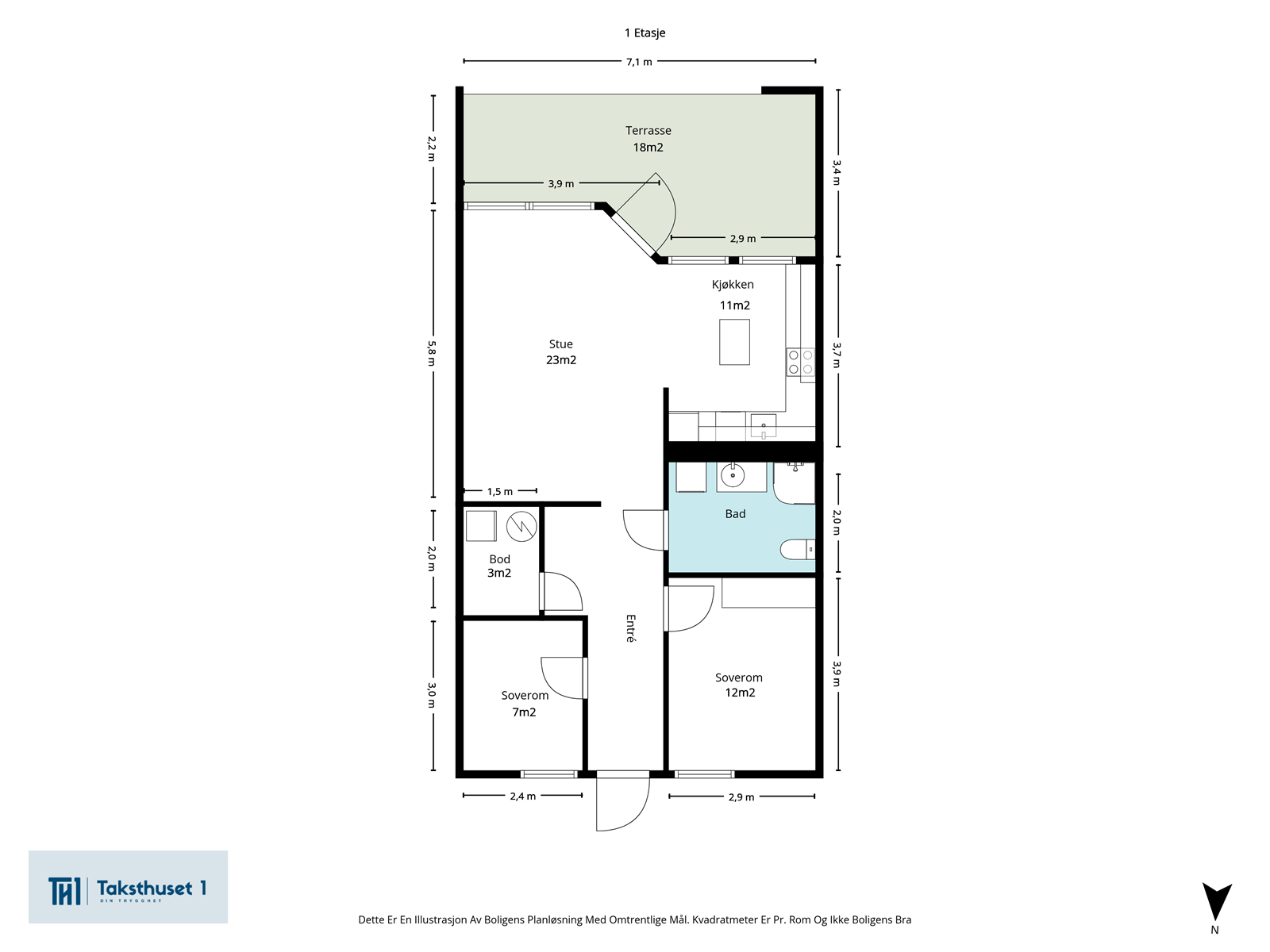 Plantegning Lyngby Allé 8 A Galleribilde