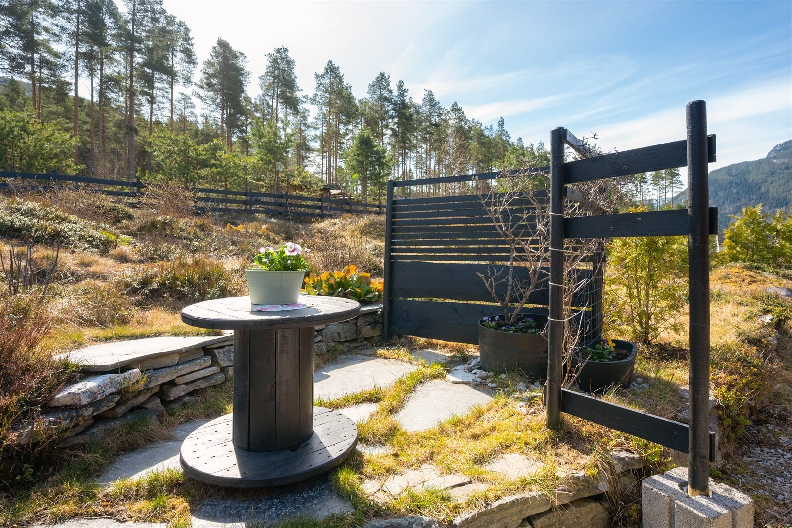 Tomten gir rom for flere soner for uteliv. Galleribilde