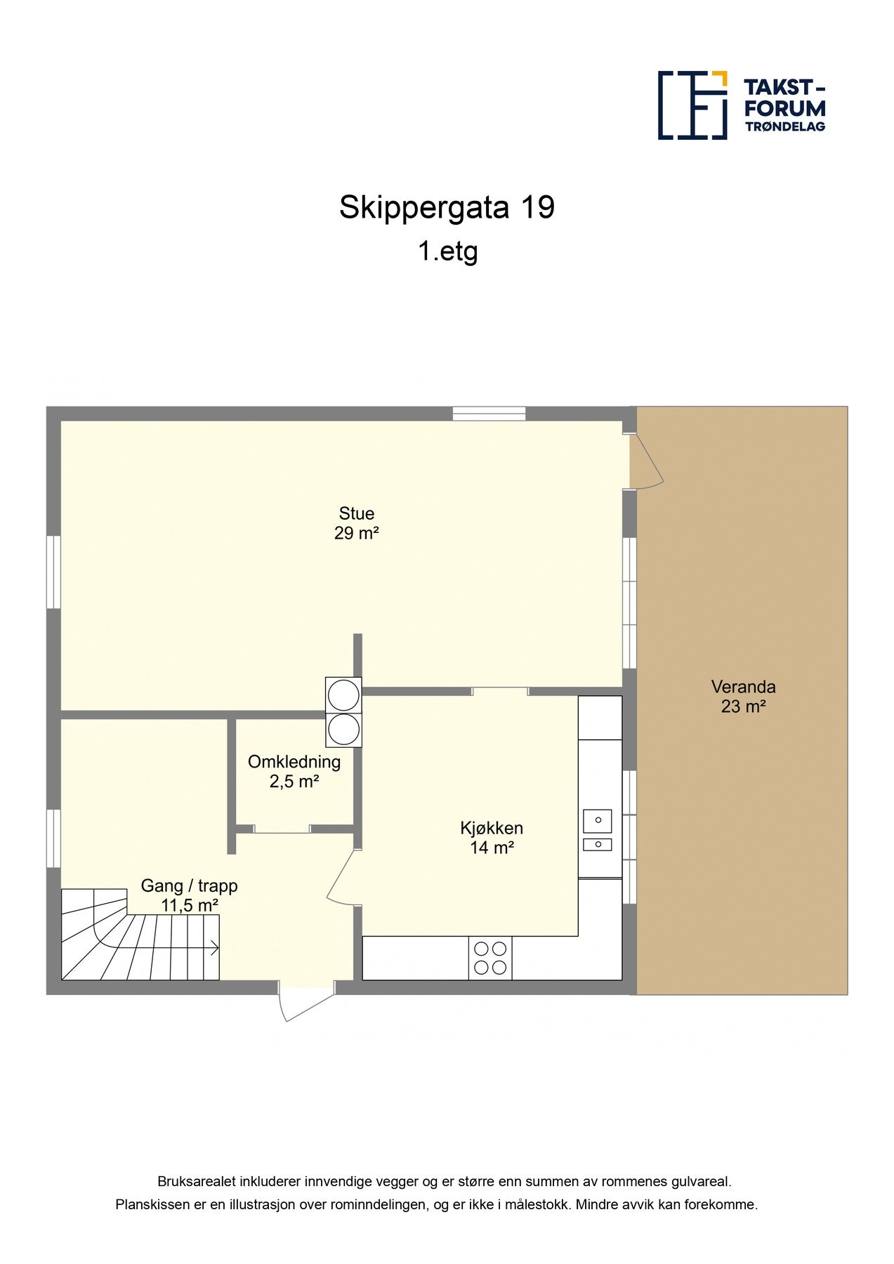 Planskisse - 1.etasje Galleribilde