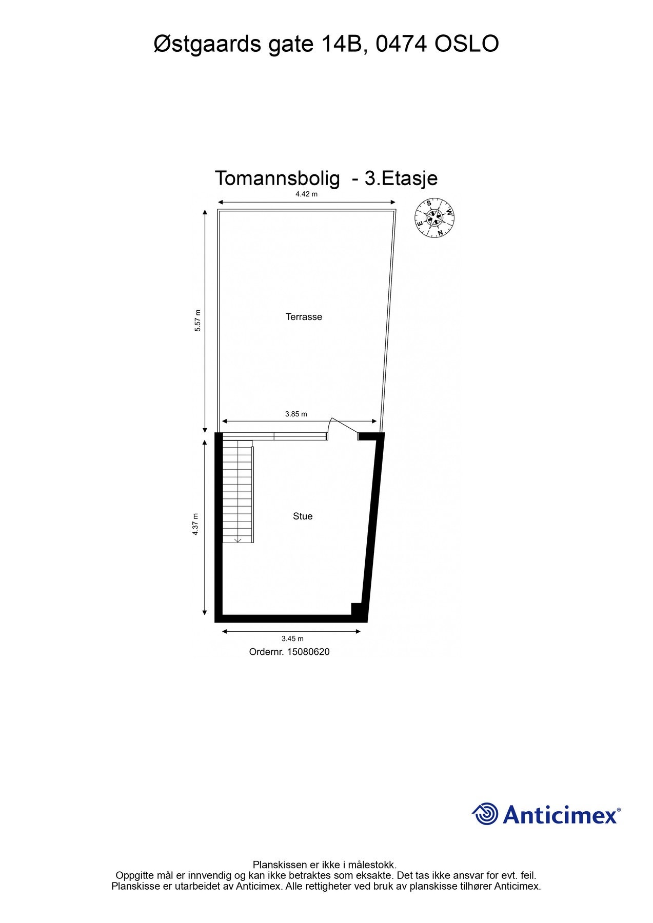 Plantegning 3. etasje. Galleribilde