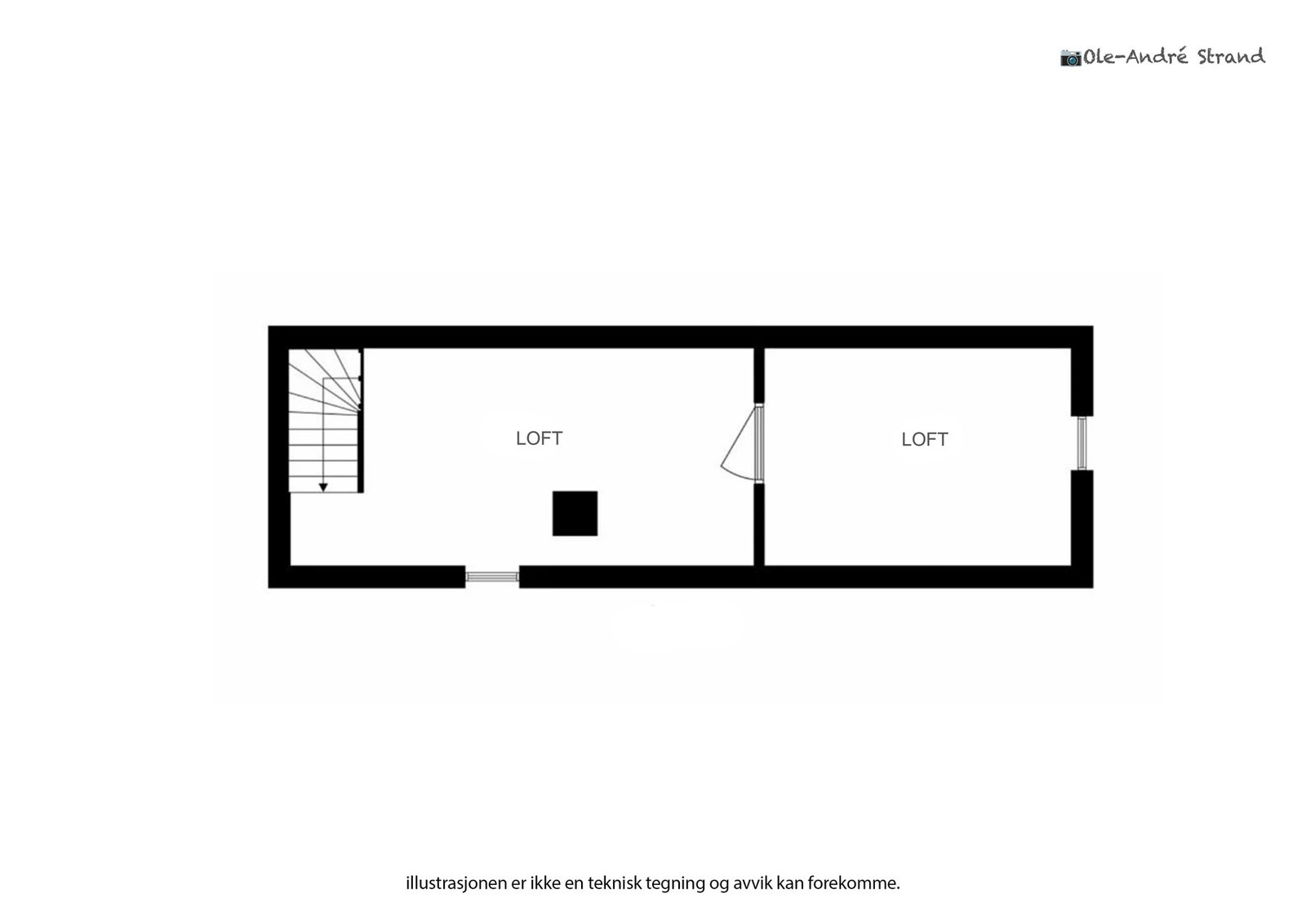 Koffertloft med god lagringsplass. Galleribilde