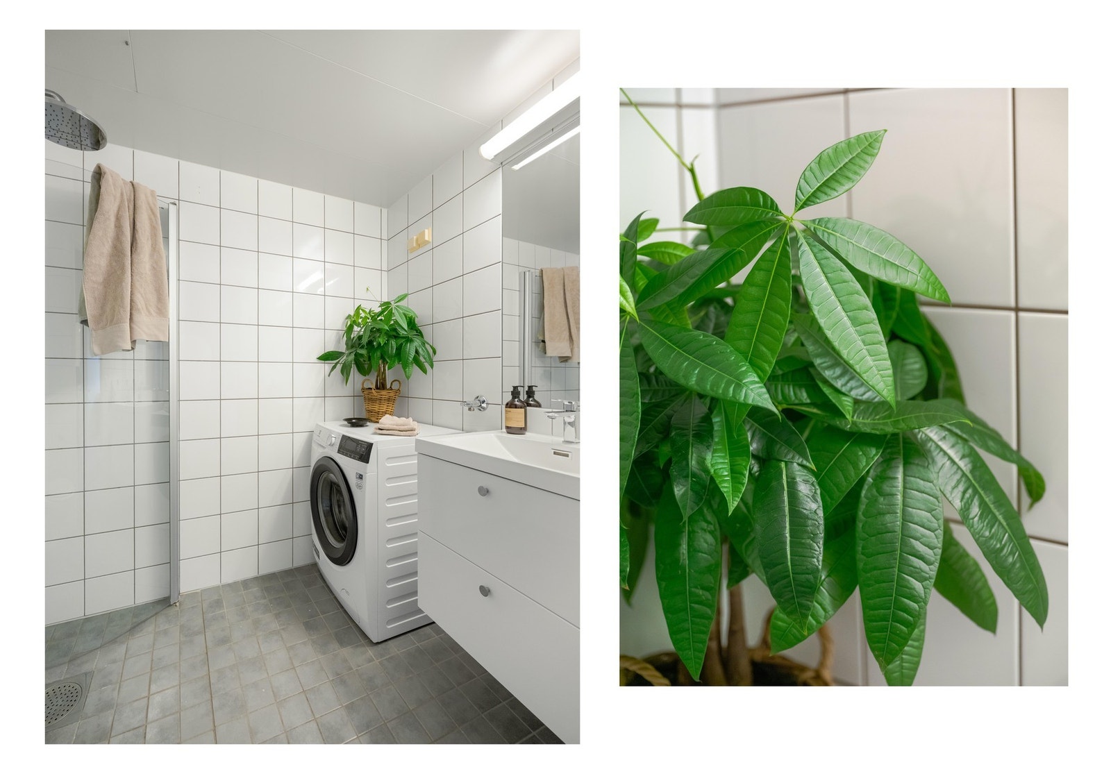 Det er naturligvis varme i gulvet og plass, samt opplegg til vaskemaskin. Galleribilde