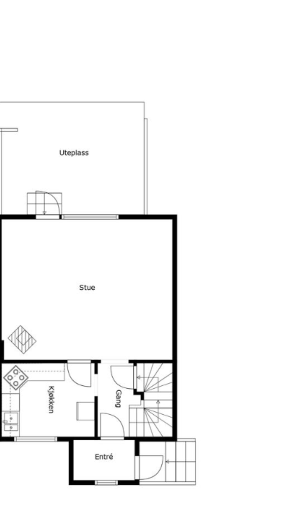 Plantegning 1. etasje Galleribilde