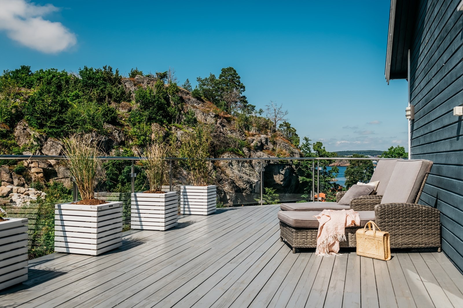 Totalt er det et terrasseareal på 125 kvm. Galleribilde