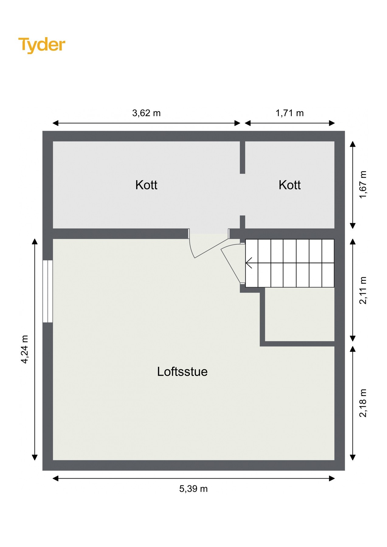 Plantegning loft. Galleribilde