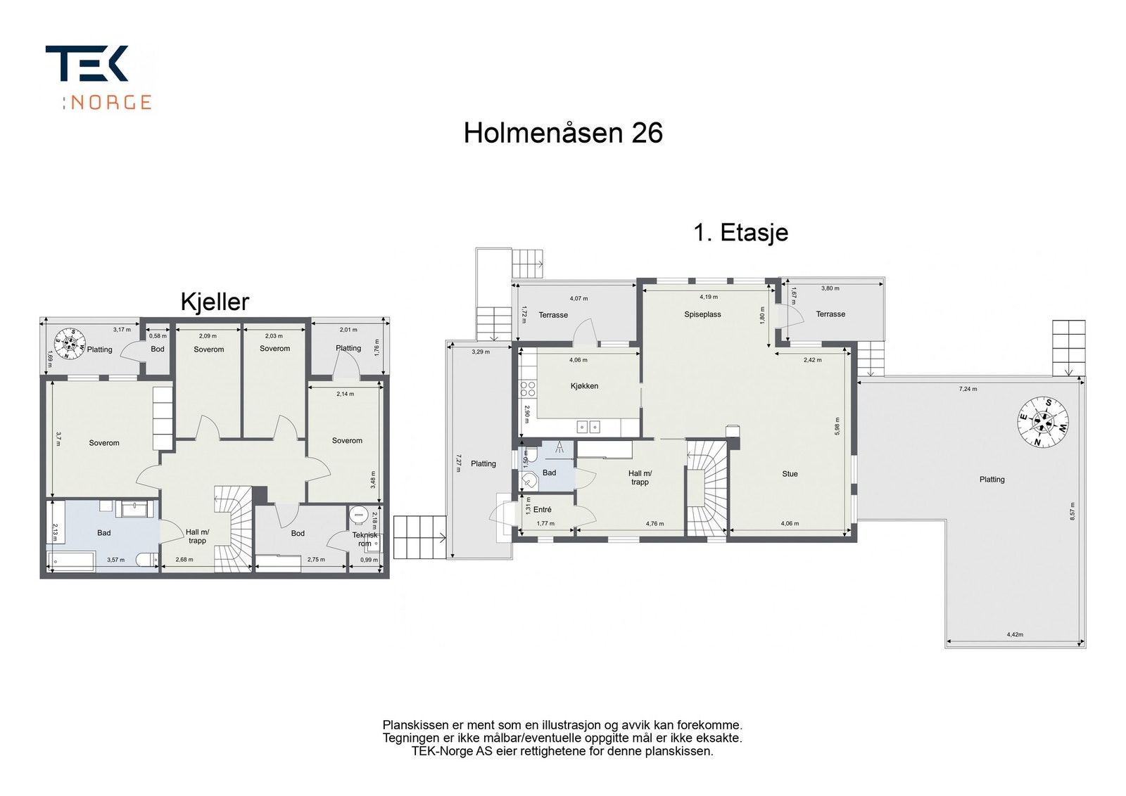 Plantegninger Holmenåsen 26 Galleribilde