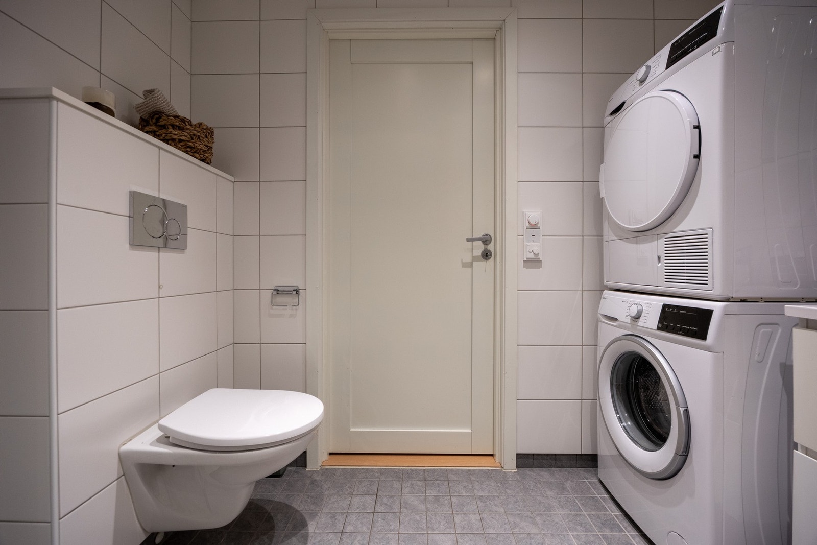 Opplegg og plass for vaskemaskin. Galleribilde
