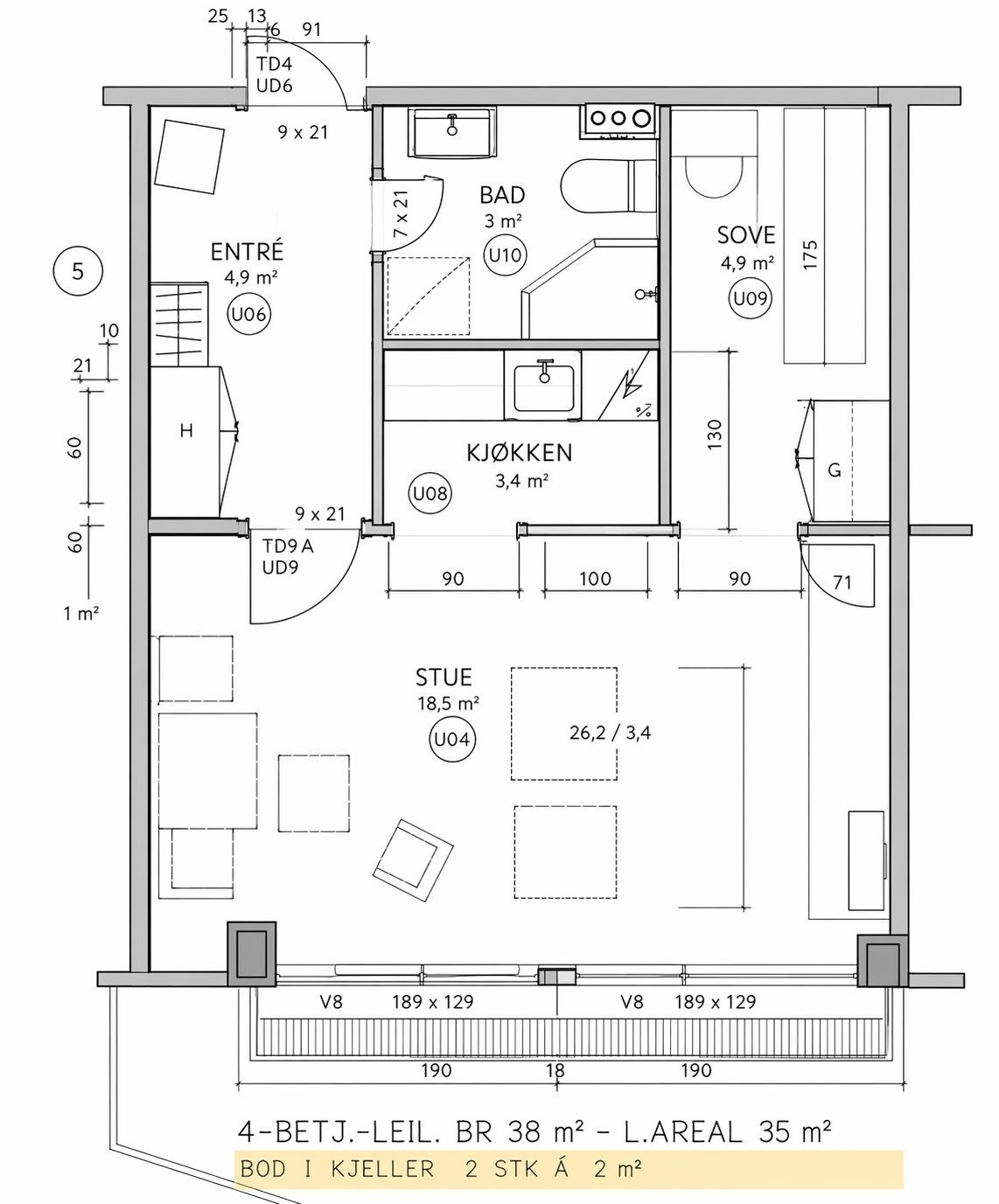 Plantegning - når bygget ny. Her er et mulighet til å tilpasse etter eget behov. Galleribilde