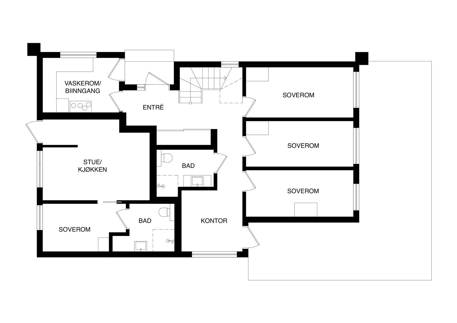 Plantegning 1.etasje Galleribilde