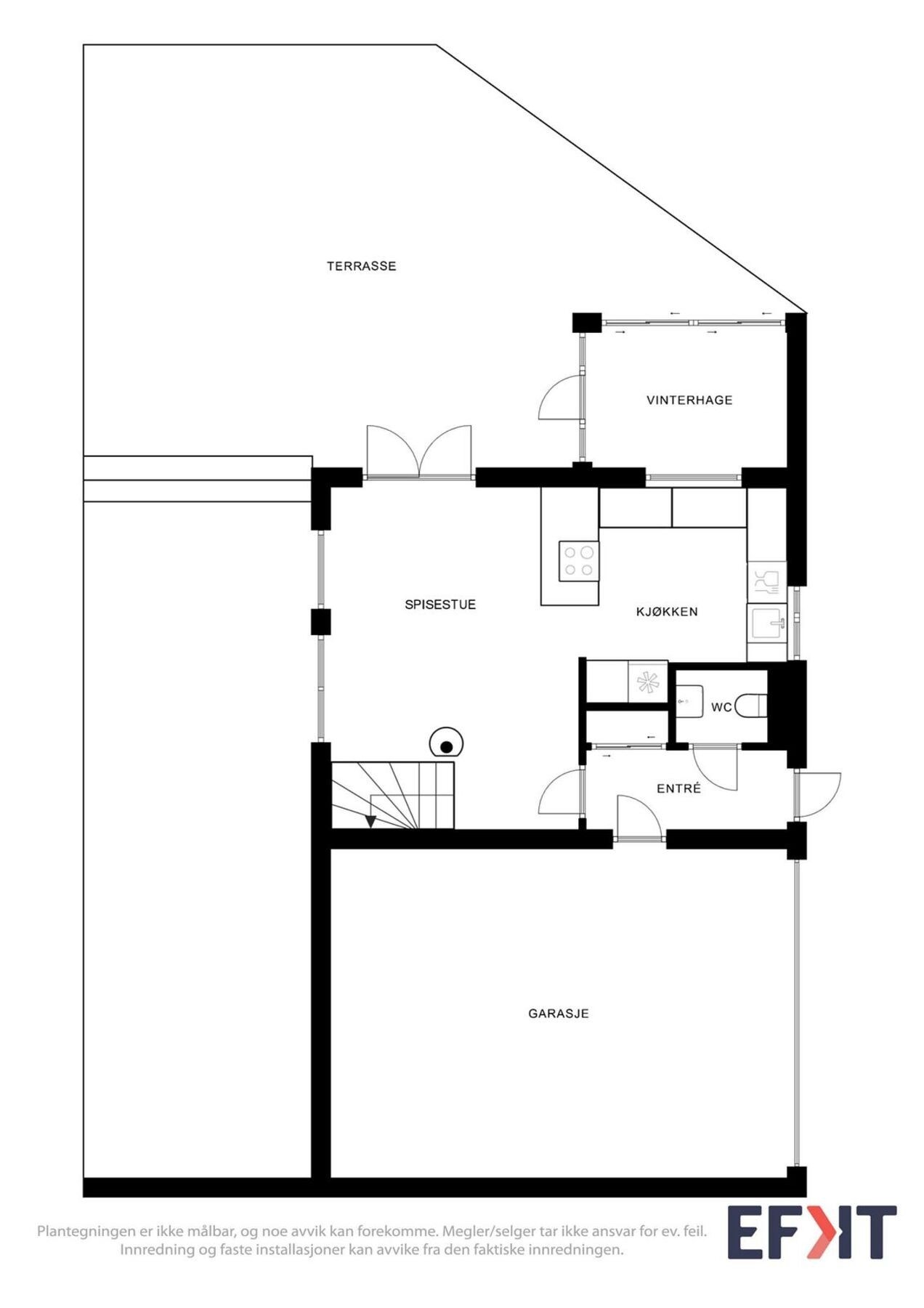 Plantegning 1. etasje Galleribilde