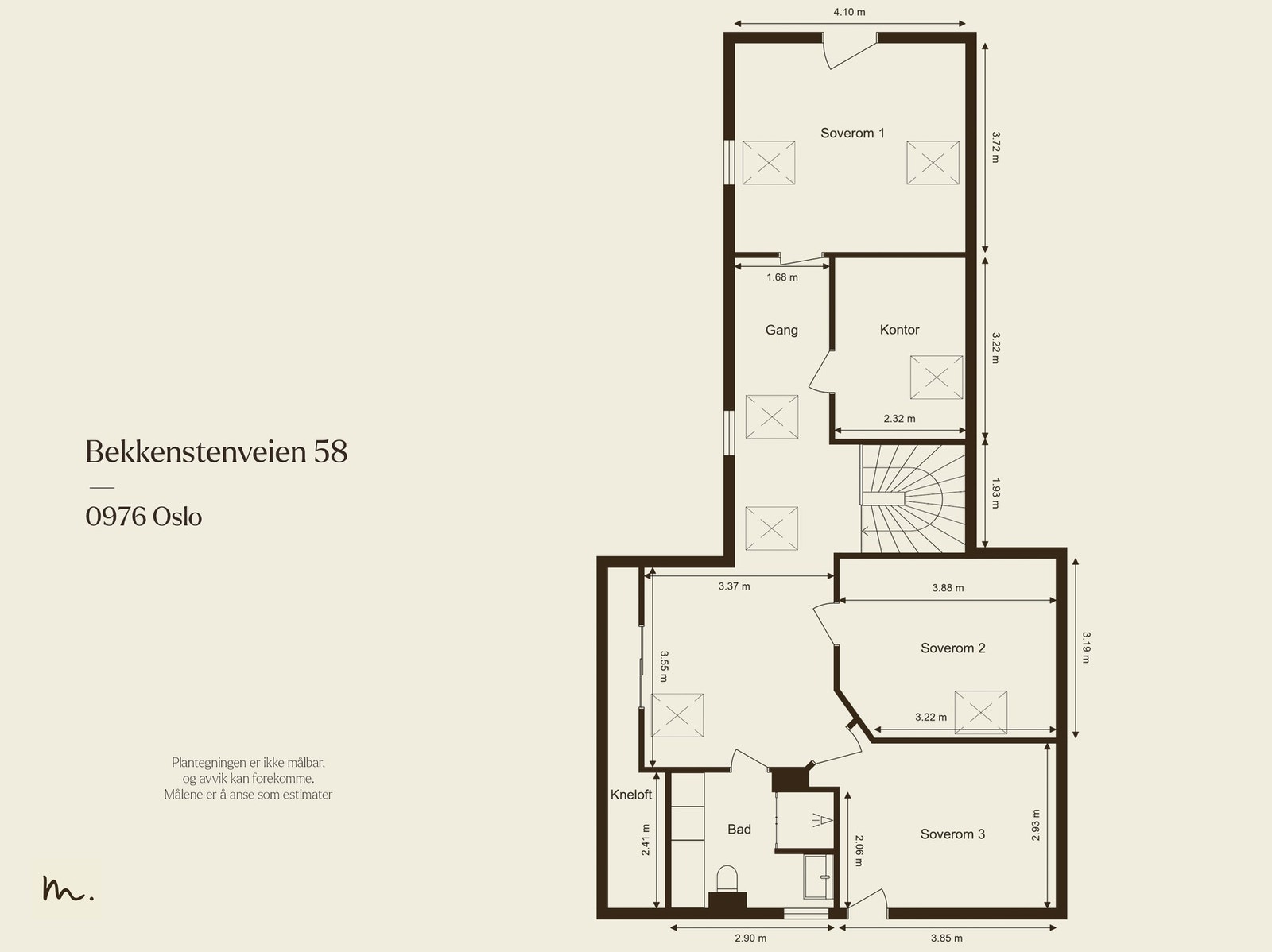 Plantegning loft. Galleribilde