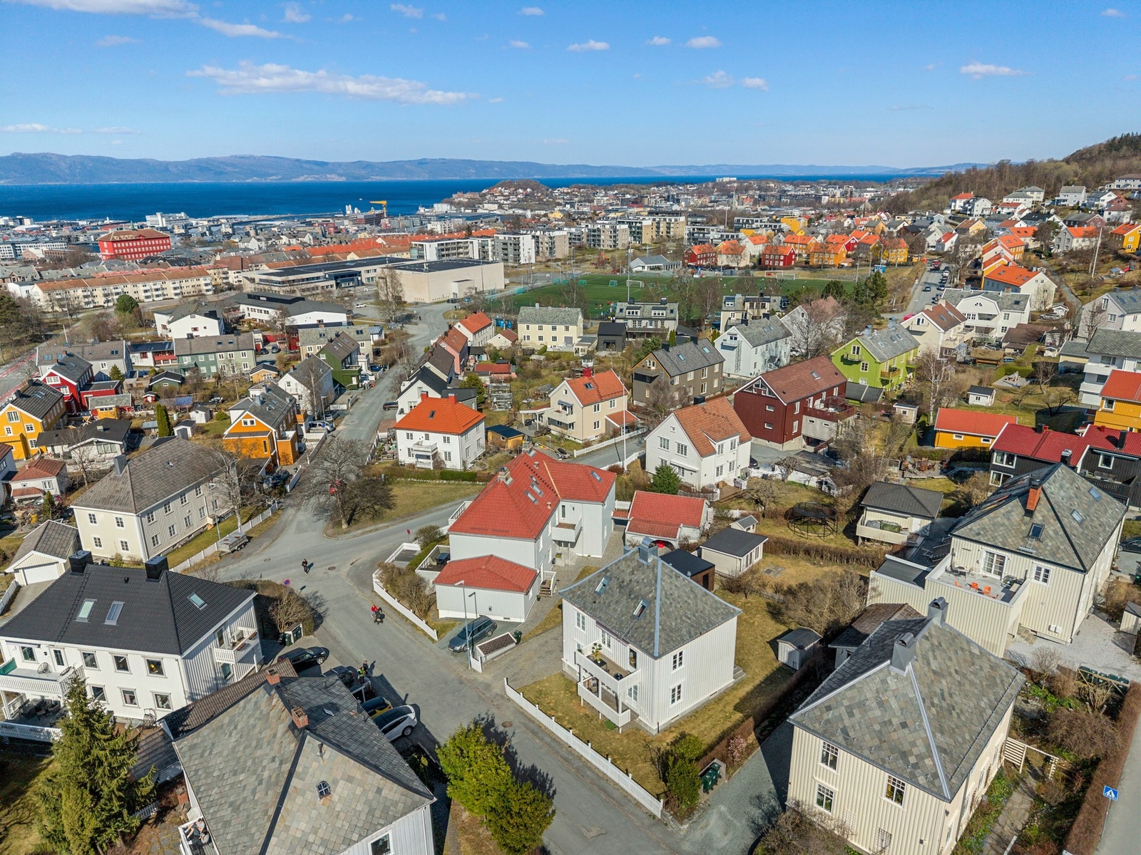 Dronefoto av nærområdet. Galleribilde