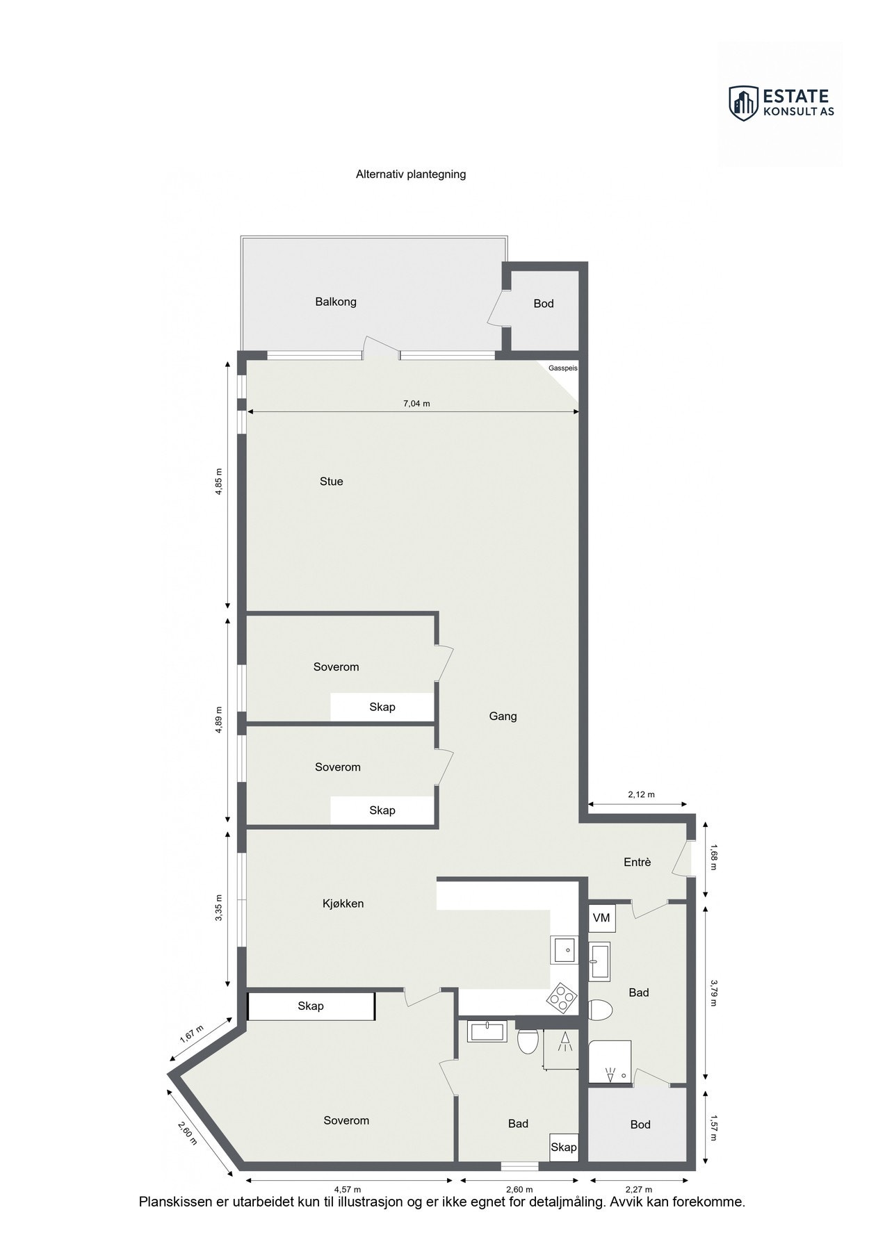 Alternativ plantegning Galleribilde