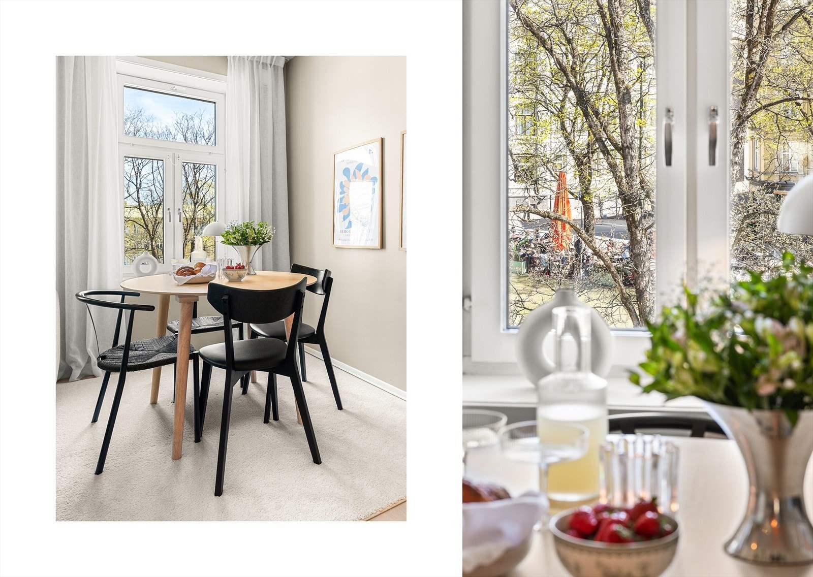 Spiseområdet ligger lyst og tiltalende til med gode lysforhold som skaper en trivelig atmosfære. Galleribilde