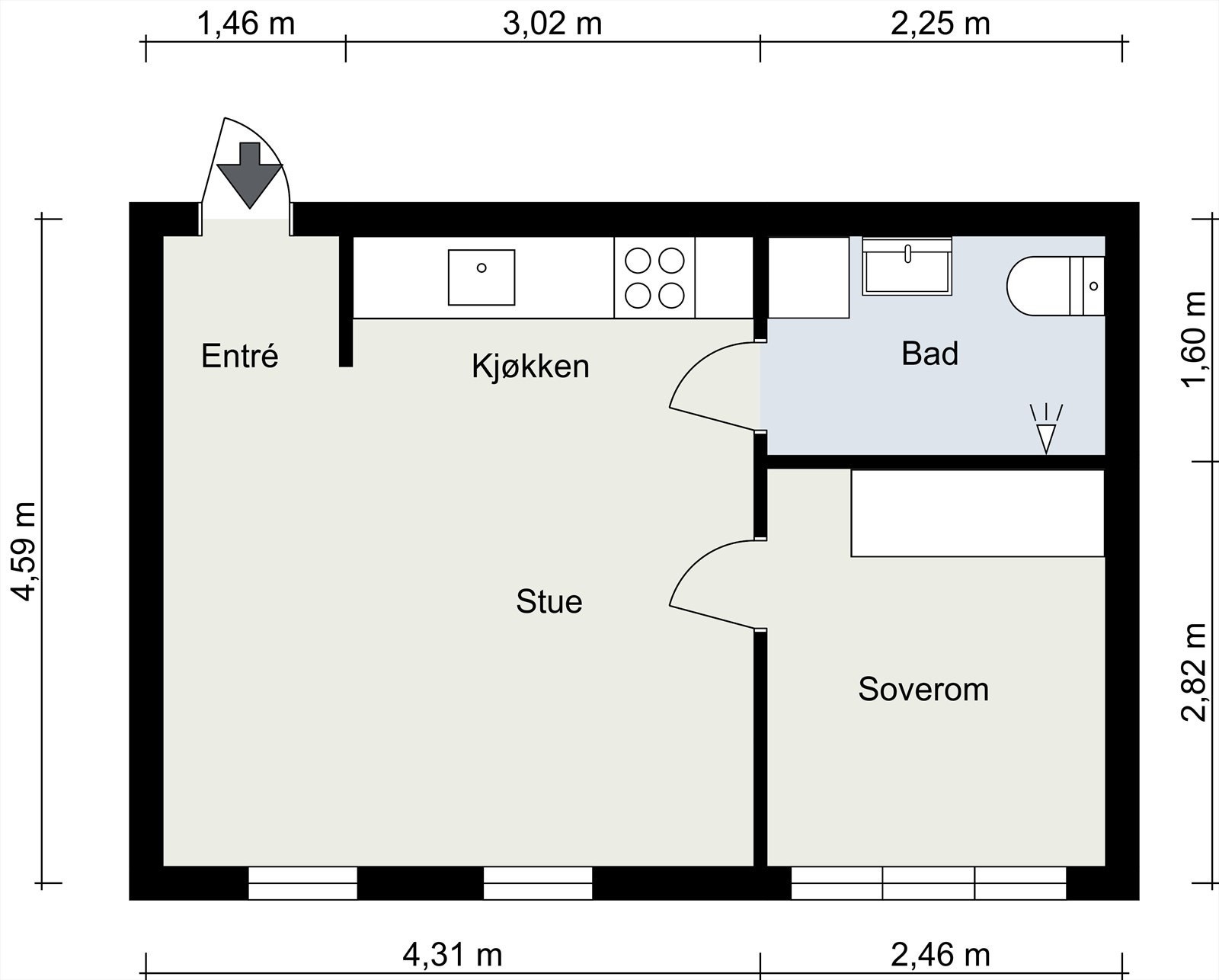 Planskisse Galleribilde