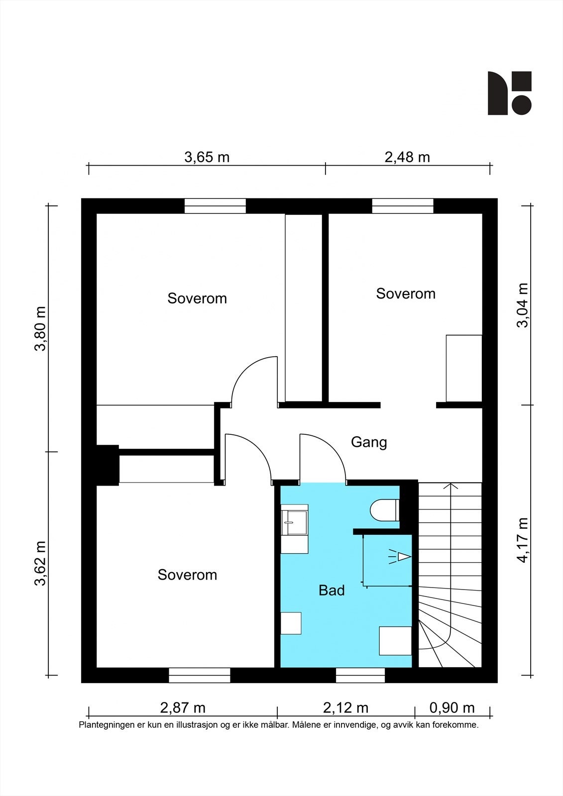 Plantegning av 2. etasje. Galleribilde